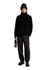 MONCLER GRENOBLE Gelt Corduroy Down Shirt Jacket Black