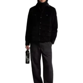 MONCLER GRENOBLE Gelt Corduroy Down Shirt Jacket Black