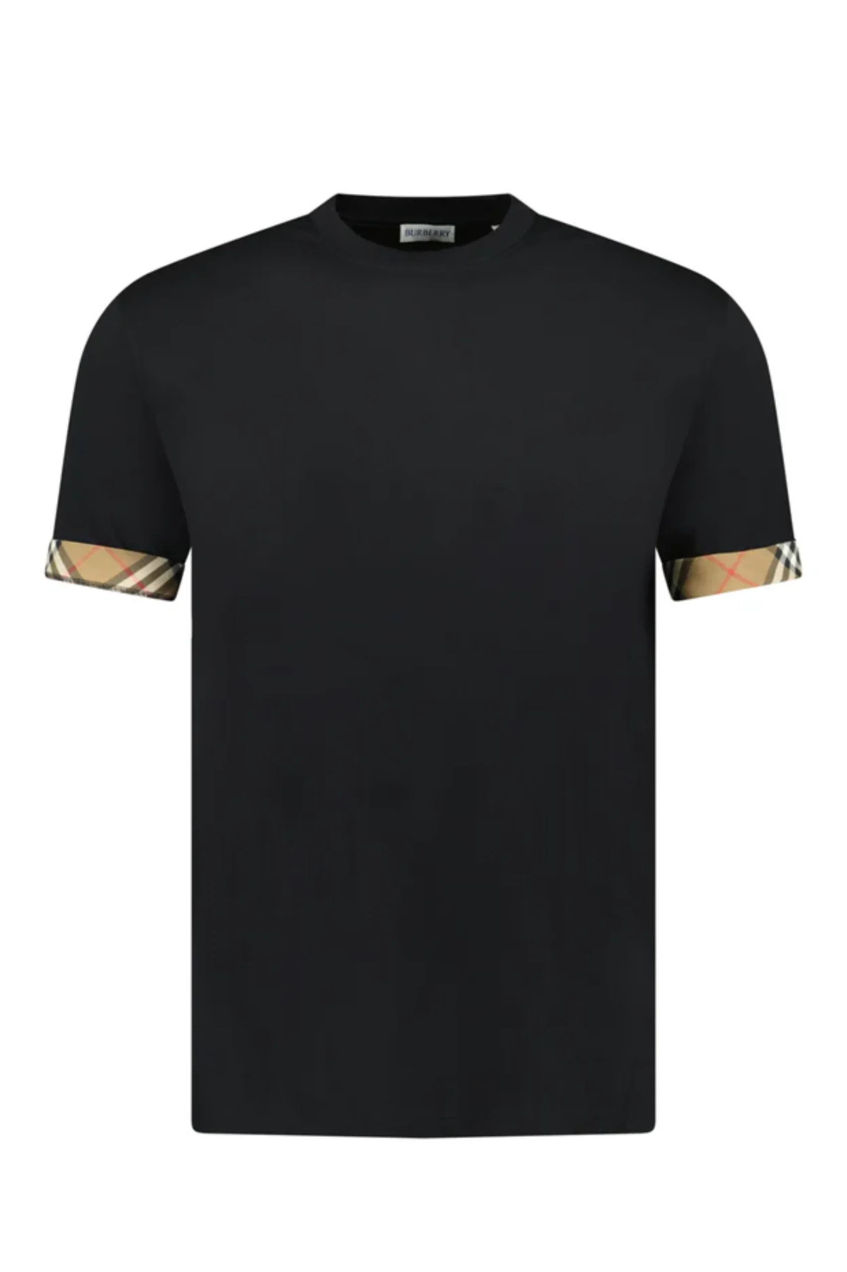 1 Burberry 'Ellison' Organic Cotton Check Sleeve Black – Bild 1