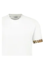 Burberry 'Ellison' Organic Cotton Check Sleeve White – Bild 2