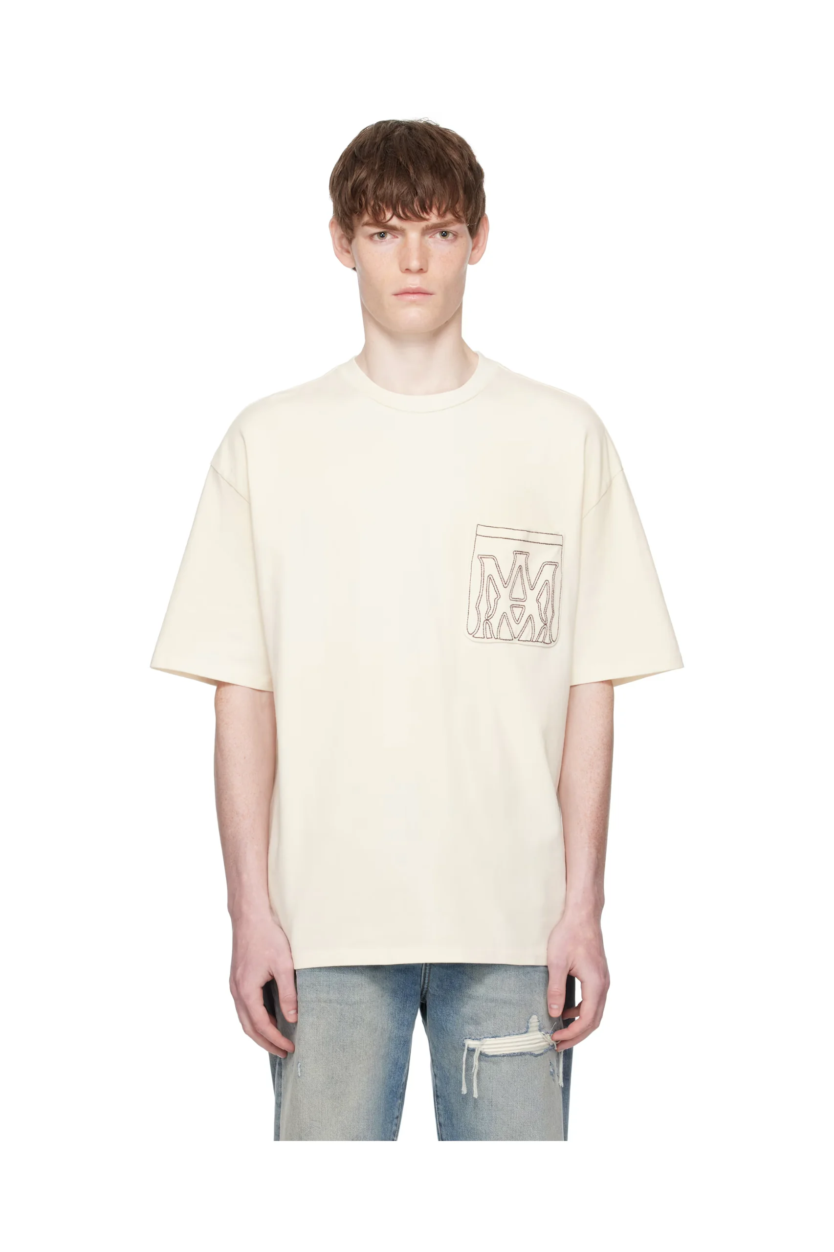 (XXX) 252886M213009_1 AMIRI Off-White MA Outline Oversized T-shirt – Bild 1