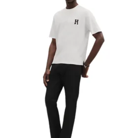 Hermes ''H'Cheval" t-shirt with leather detail