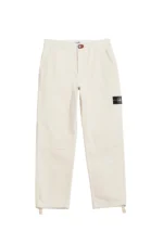 Stone Island RAW Washed Cotton Gabardine Trousers Ivory