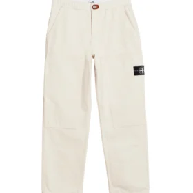 Stone Island RAW Washed Cotton Gabardine Trousers Ivory