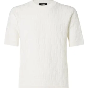 Fendi White FF cotton pullover