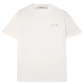 Golden Goose Men's T-shirt in vintage white cotton jersey