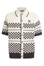 AMIRI Wool-Blend Mesh Check Shirt