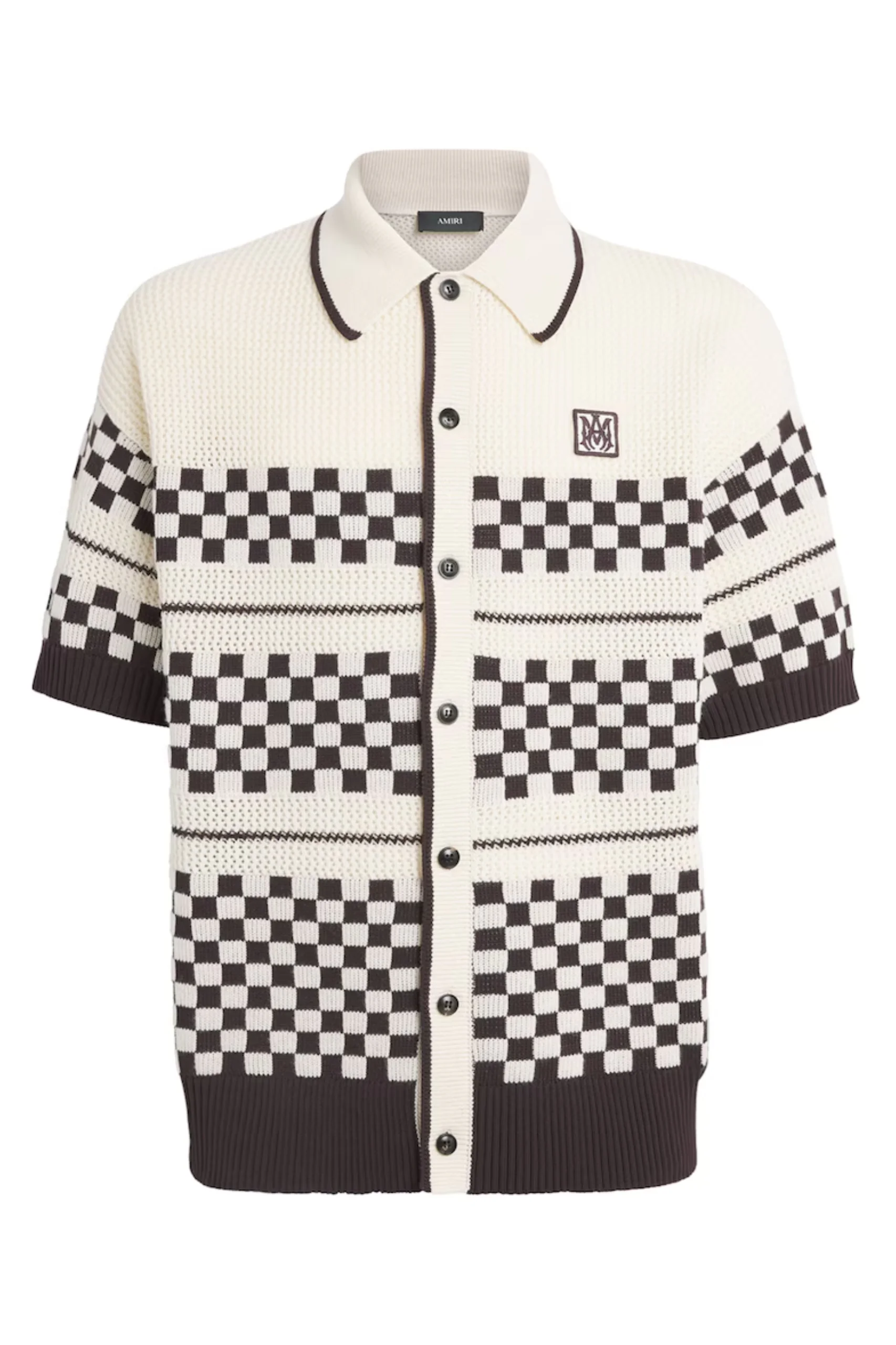 1 AMIRI Wool-Blend Mesh Check Shirt – Bild 1