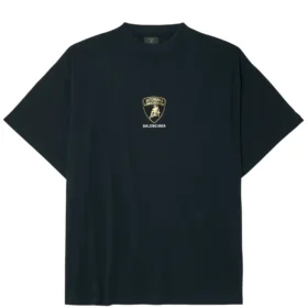 Balenciaga + Lamborghini Oversized Printed Cotton-Jersey T-Shirt