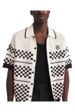 AMIRI Wool-Blend Mesh Check Shirt – Bild 6