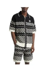 AMIRI Checkered Wool Mesh Shirt