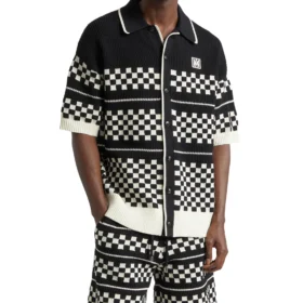 AMIRI Checkered Wool Mesh Shirt