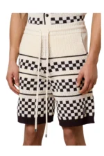 Amiri Loose fit shorts in wool blend with checked design – Bild 4