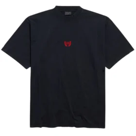 Balenciaga Men's Laurel Classic Medium Fit T-shirt in Faded Black