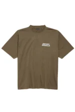 Balenciaga Men's Masking Tape Medium Fit T-shirt in Khaki