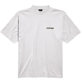 Balenciaga Men's Masking Tape Medium Fit T-shirt in Dirty White