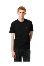 Ami Black Cotton Red Ami De Coeur Tshirt – Bild 3