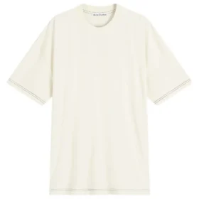 Acne Studios Men's Eresa U Autograph Logo T-Shirt in Off White