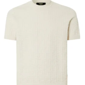 Fendi Beige cotton FF Selleria pullover