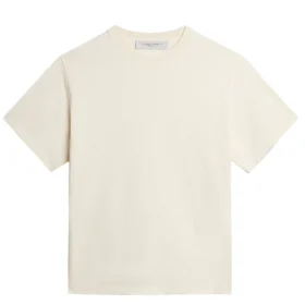 Golden Goose T-shirt in aged white with reverse logo on the back - Jersey Capsule