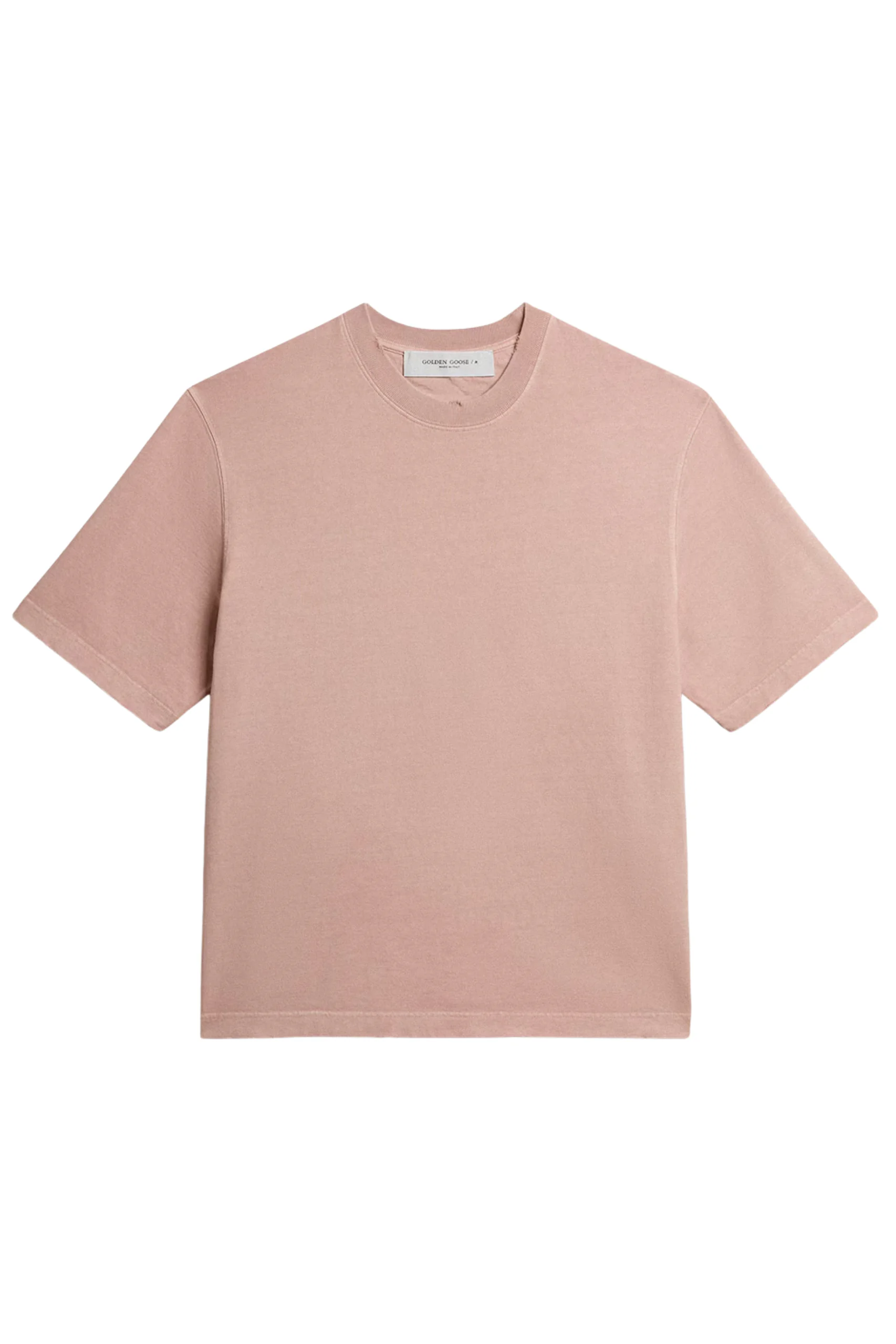 (XXX) GUP01873.P001576.25235_1 Golden Goose Powder-pink T-shirt with reverse logo on the back - Jersey Capsule - Image 1