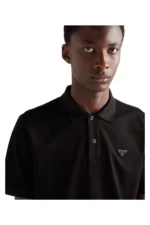 Prada Piqué polo shirt black – Bild 3