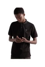 Prada Piqué polo shirt black – Bild 4