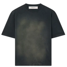 Golden Goose Unisex T-shirt in black cotton jersey with embroidered logo