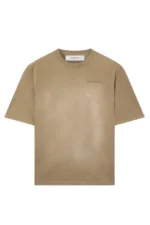 Golden Goose Unisex T-shirt in beige cotton jersey with embroidered logo