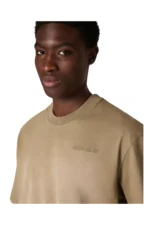 Golden Goose Unisex T-shirt in beige cotton jersey with embroidered logo – Bild 4