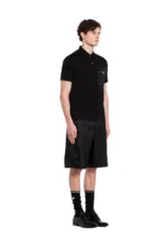 Prada Stretch cotton polo shirt with Re-Nylon details – Bild 3