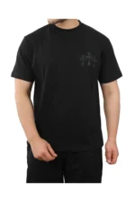 Chrome Heart Men's Cross Cemetery Graphic T-Shirt in Black