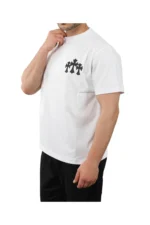 Chrome Heart Men's Cross Cemetery Graphic T-Shirt in White – Bild 2