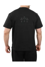 Chrome Heart Men's Cross Cemetery Graphic T-Shirt in Black – Bild 3