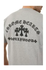 Chrome Heart Men's Cross Cemetery Graphic T-Shirt Grey – Bild 4