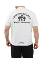 Chrome Heart Men's Cross Cemetery Graphic T-Shirt in White – Bild 4