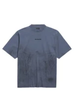 Balenciaga Men's  Back Medium Fit T-shirt in Faded Dark Blue/black