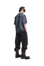 Balenciaga Men's  Back Medium Fit T-shirt in Faded Dark Blue/black – Bild 4