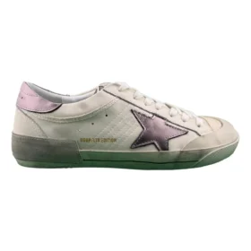 Golden Goose Men's Super-Star LTD in suede with brown leather star and metallic leather heel tab