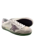 Golden Goose Men's Super-Star LTD in suede with brown leather star and metallic leather heel tab - Image 4