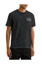 Moncler Grenoble Printed Faded Cotton T-shirt Black – Bild 2