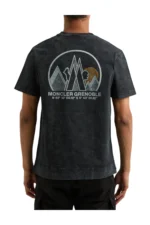 Moncler Grenoble Printed Faded Cotton T-shirt Black – Bild 3