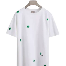 Dior T-Shirt with Dior Clover Embroidery, Relaxed Fit