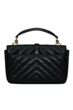 Saint Laurent College mini chain bag in shiny crackled leather – Bild 3