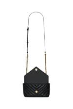 Saint Laurent College mini chain bag in shiny crackled leather – Bild 5