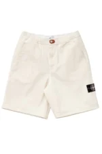 Stone Island Natural Cotton Gabardine Raw Beauty Bermuda Shorts