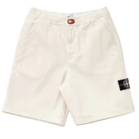 Stone Island Natural Cotton Gabardine Raw Beauty Bermuda Shorts