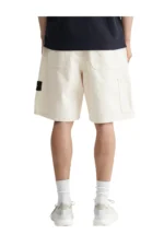 Stone Island Natural Cotton Gabardine Raw Beauty Bermuda Shorts – Bild 4