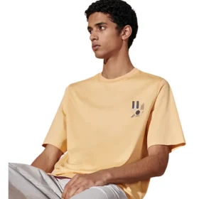 Hermes T-shirt with leather detail