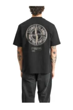 Stone Island Men's Bleeding Numbers Compass Print T-Shirt in Black – Bild 3